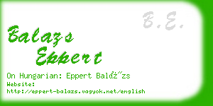 balazs eppert business card